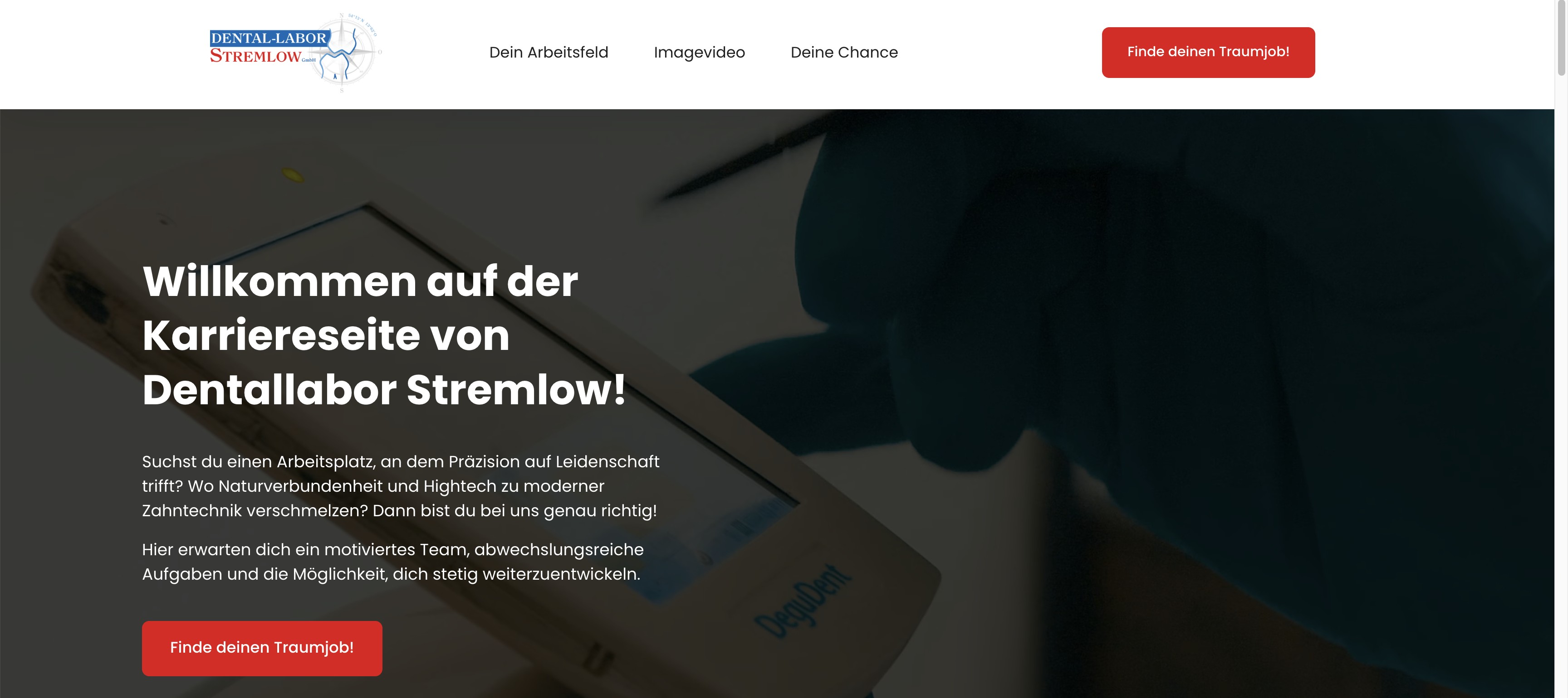 Ausschnitt einer Karriereseite